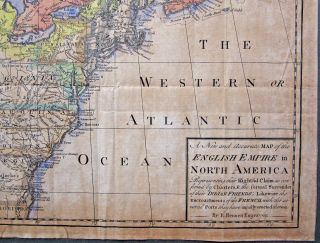 1758 - Colonial America - The English Empire in North America.  Bennett 6