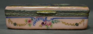 CONTINENTAL SNUFF BOX SOLID SILVER ENAMEL 19TH CENTURY WINTER SPORTS HALLMARKS 2