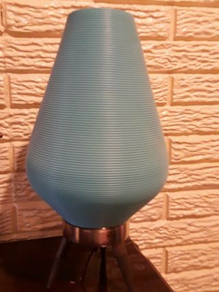 Vintage Plastic Style Beehive Tripod Lamp Atomic Mid Century Modern Mcm