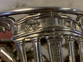 Antique John R.  Wendt Birmingham Sterling Silver Napkin Ring Cherub Decorations 7