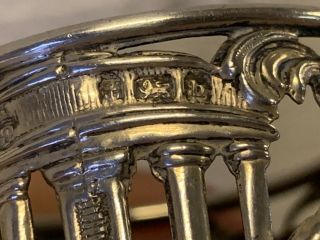 Antique John R.  Wendt Birmingham Sterling Silver Napkin Ring Cherub Decorations 8
