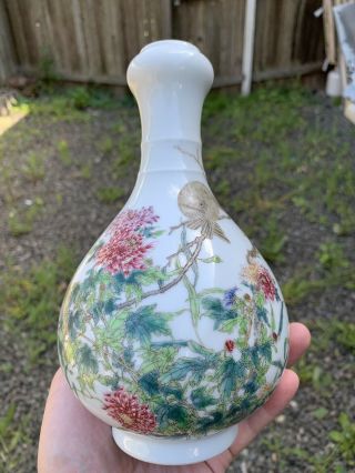 Chinese Antique Porcelain Vase Qinglong Mark Qing China Asian