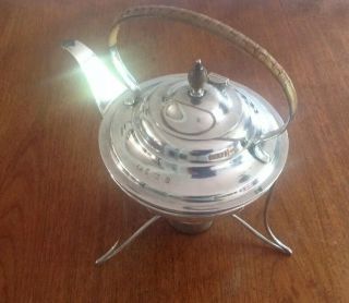 Solid Silver Spirit Kettle On Stand Mappin & Webb B 