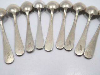 Vintage S.  Kirk & Son Inc Sterling Silver Floral Repousse 9 Spoons,  5 3/4 