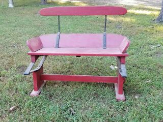 Vintage Wooden Seat for Wagon Antique Horse Carriage Buckboard Springs 2