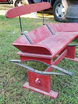 Vintage Wooden Seat for Wagon Antique Horse Carriage Buckboard Springs 4