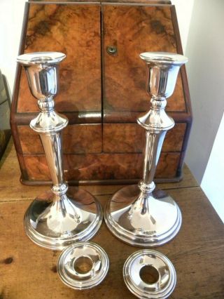 Sterling Silver Candlesticks,  Carrs Of Sheffield 2003