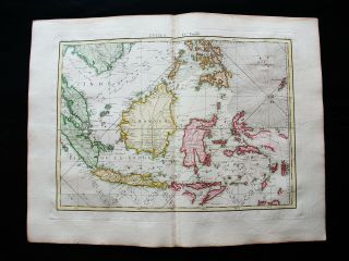 1778 Zannoni - Rare Map: Asia,  East Indies,  Philippines,  Indonesia,  Borneo,  Java
