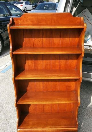 Vintage Maple Wood Book Case 4 