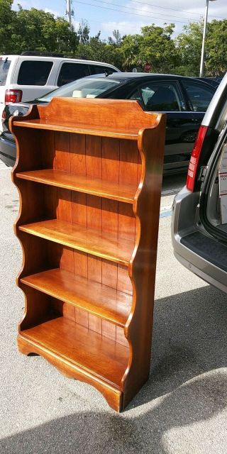 Vintage Maple Wood Book Case 4 ' tall x 26 