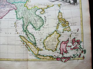 1778 ZANNONI - rare map: ASIA,  EAST INDIES,  INDIA,  PHILIPPINES,  MALACCA,  JAVA. 4