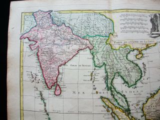 1778 ZANNONI - rare map: ASIA,  EAST INDIES,  INDIA,  PHILIPPINES,  MALACCA,  JAVA. 5