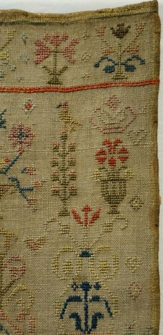 LATE 18TH CENTURY VERSE & FLORAL MOTIF SAMPLER BY ISABELLA PARKIN AGED 10 - 1798 5