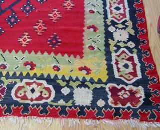 ANTIQUE BESSARABIAN TURKISH LARGE KILIM FLAT HAND WOVEN ORIENTAL RUG 10 ' X12 ' 10