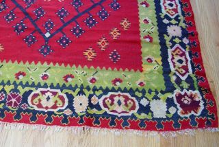 ANTIQUE BESSARABIAN TURKISH LARGE KILIM FLAT HAND WOVEN ORIENTAL RUG 10 ' X12 ' 12