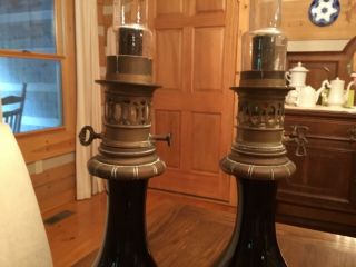 Rare French Oil Lamps from 1880 no chips or cracks on these lamps 6