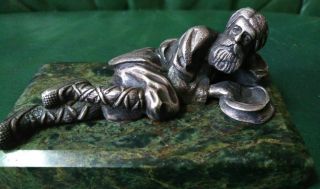 Paperweight.  " Peasant.  " Russian 84 Silver.  1900 - 1917
