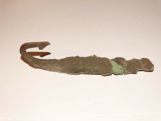 LARGE ANCIENT CELTIC Bronze hook,  lure,  сa 3 - 2 BC.  La Tène culture 4