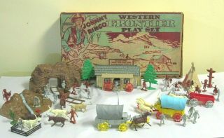 Vintage 1960 Marx Johnny Ringo Playset Frontier Mining Town Tv Western Toy Rare