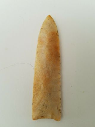 A Very Fine Plainview Point,  Ok,  Translucent Fossil Material 3 1/2 Inches