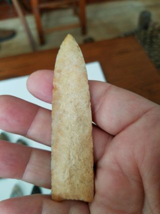 A very fine Plainview point,  Ok,  translucent fossil material 3 1/2 inches 3