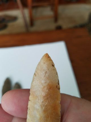 A very fine Plainview point,  Ok,  translucent fossil material 3 1/2 inches 6