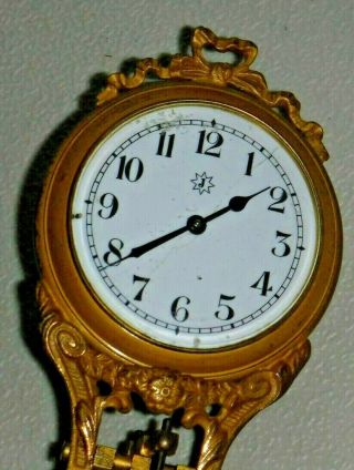 ANTIQUE JUNGHANS MYSTERY DIANA SWINGER CLOCK RARE GERMANY 12