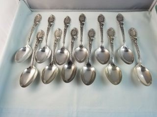 12 La Parisienne By Reed & Barton Sterling Silver Oval Place Soup Dessert Spoon