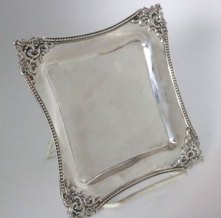 Art Nouveau Sterling Silver Square Tray By Theodore Starr