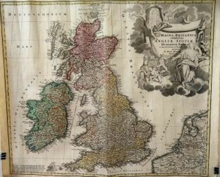Vintage Map Magna Brittiana
