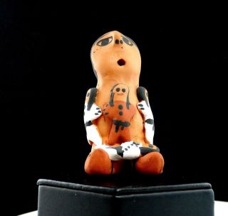 NATIVE AMERICAN HT SIGNED SW POTTERY POLYCHROME 3 7/8 