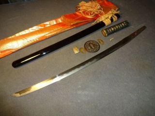 K98 Japanese sword wakizashi in mountingsm umetada tsuba 2
