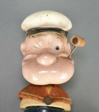 Fine Antique 1935 King Feature Carved Wood Composite Popeye Jointed Doll Toy 2