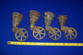 Antique Brass Castor Wheels From Recliner Chair Maker J Alderman 16 Soho Square