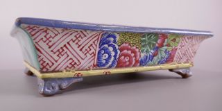 20th Century Chinese Enameled Hand Painted Yixing Planter