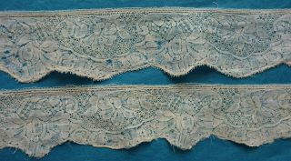 96 cms.  antique 18th century Binche lace border c.  1730 5