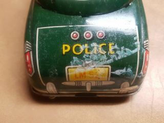 Vintage 1949 Dick Tracy Tin Police Squad Car Wind up Marx 3