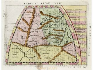 Central Asia Antique Map,  Tabula Asiae Viii Magini/ptolemy 1597