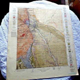 Vintage Lovely Map Areal Geology Colorado Springs Quadrangle 1915 Edt Stanford