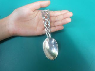 AMY SANDHEIM ARTS & CRAFTS STERLING SILVER TEA CADDY SPOON 1923 2