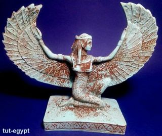 Rare Ancient Egyptian Antique Isis Statue Stone 1460 - 1350 Bc
