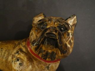 All HUBLEY Antique Bulldog Dog Cast Iron Bank 1920 2