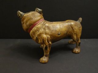 All HUBLEY Antique Bulldog Dog Cast Iron Bank 1920 3