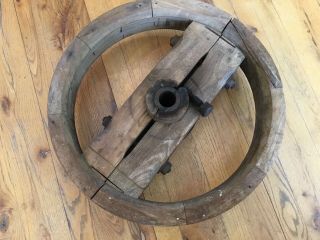 Antique Wooden Industrial Foundry Mold/Gear/ Wheel 4