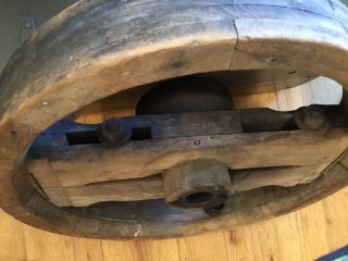 Antique Wooden Industrial Foundry Mold/Gear/ Wheel 9