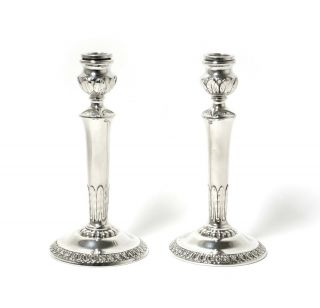 A Silver Candlesticks.  Germany.