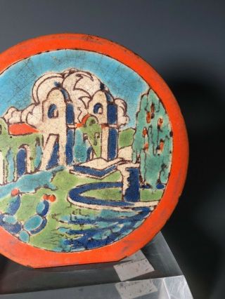 D&M Los Angeles California Vintage Mission Arts Crafts Tile Pottery Vase Faience 4