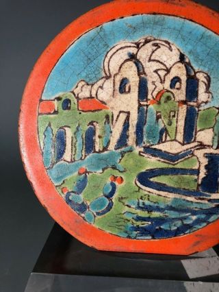 D&M Los Angeles California Vintage Mission Arts Crafts Tile Pottery Vase Faience 5