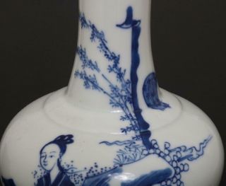 Pair Rare Antique Chinese Porcelain Blue and White Vase Kangxi Marked - figures 8