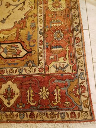 Gorgeous Vintage Wool 8 x 12 Hand Knotted Persian Oriental Rug - 3